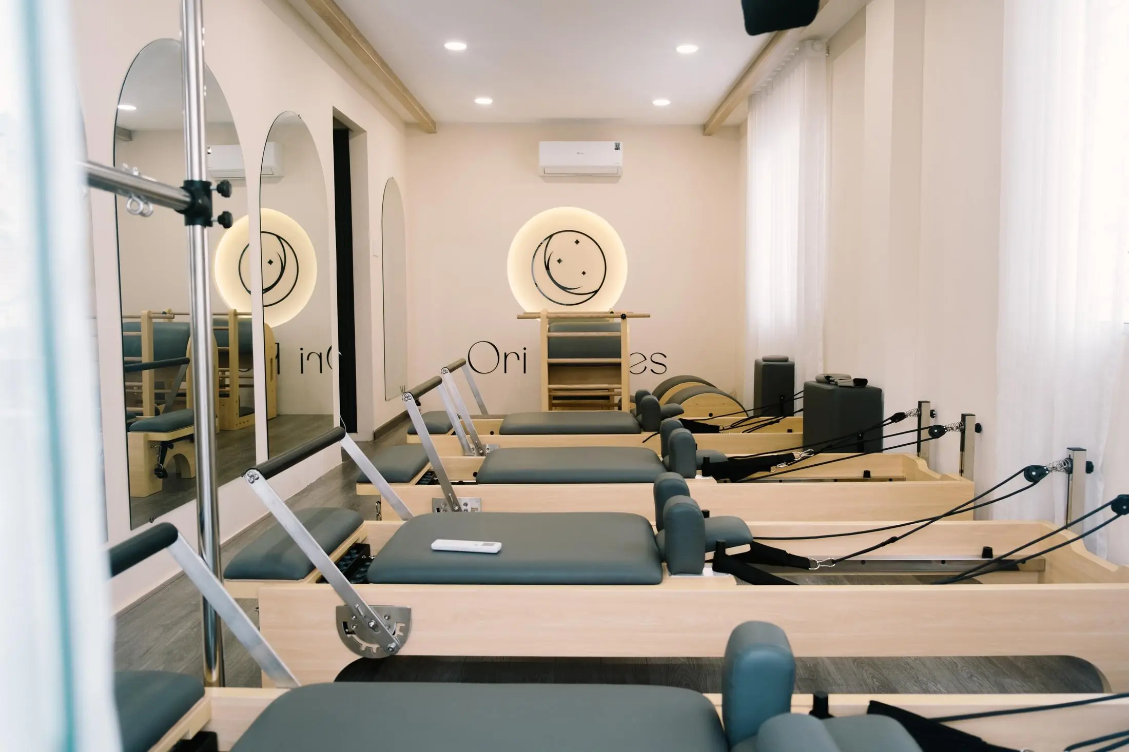 Ori Pilates studio interior (reformer room)