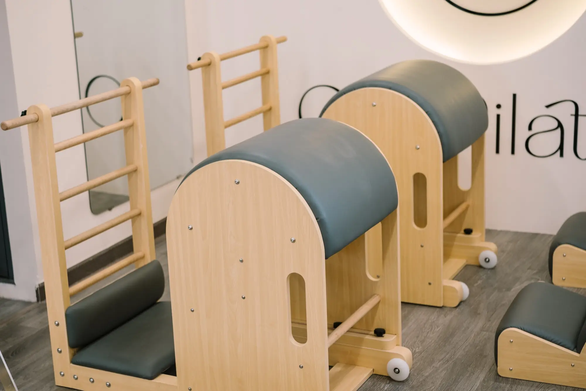 Ori Pilates studio interior (reformer area)